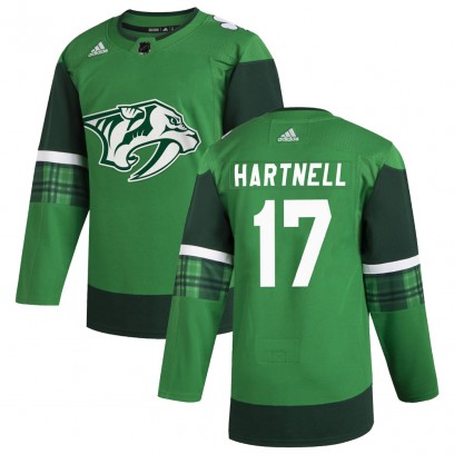 Youth Authentic Nashville Predators Scott Hartnell Adidas 2020 St. Patrick's Day Jersey - Green