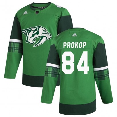 Youth Authentic Nashville Predators Luke Prokop Adidas 2020 St. Patrick's Day Jersey - Green