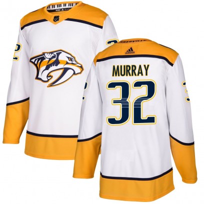 Men's Authentic Nashville Predators Matt Murray Adidas Away Jersey - White