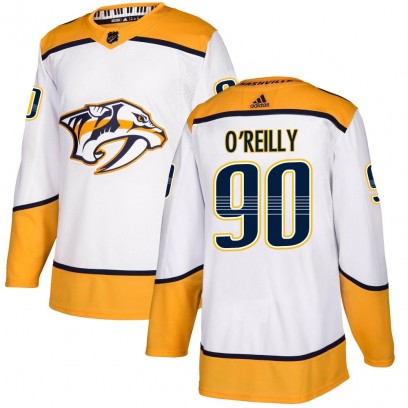 Men's Authentic Nashville Predators Ryan O'Reilly Adidas Away Jersey - White