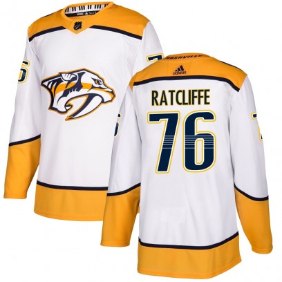 Men's Authentic Nashville Predators Isaac Ratcliffe Adidas Away Jersey - White