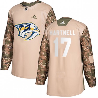 Youth Authentic Nashville Predators Scott Hartnell Adidas Veterans Day Practice Jersey - Camo