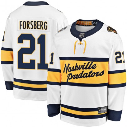 Men's Breakaway Nashville Predators Peter Forsberg Fanatics Branded 2020 Winter Classic Jersey - White