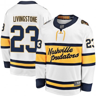 Men's Breakaway Nashville Predators Jake Livingstone Fanatics Branded 2020 Winter Classic Player Jersey - White