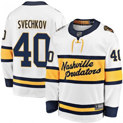 Men's Breakaway Nashville Predators Fedor Svechkov Fanatics Branded 2020 Winter Classic Player Jersey - White