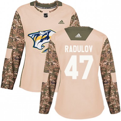 Women's Authentic Nashville Predators Alexander Radulov Adidas Veterans Day Practice Jersey - Camo