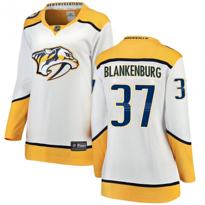 Women's Breakaway Nashville Predators Nick Blankenburg Fanatics Branded Away Jersey - White