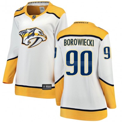 Women's Breakaway Nashville Predators Mark Borowiecki Fanatics Branded Away Jersey - White