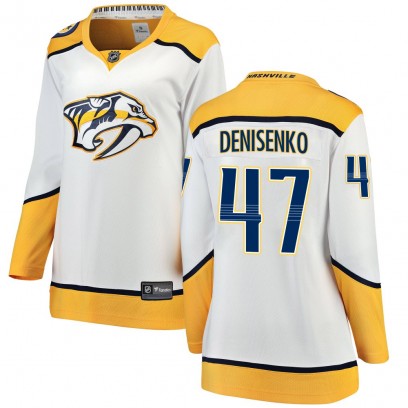 Women's Breakaway Nashville Predators Grigori Denisenko Fanatics Branded Away Jersey - White