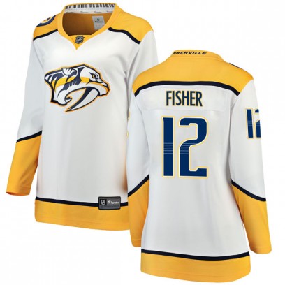 Women's Breakaway Nashville Predators Mike Fisher Fanatics Branded Away Jersey - White