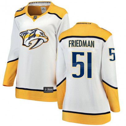 Women's Breakaway Nashville Predators Mark Friedman Fanatics Branded Away Jersey - White