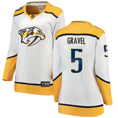 Women's Breakaway Nashville Predators Kevin Gravel Fanatics Branded Away Jersey - White