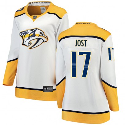 Women's Breakaway Nashville Predators Tyson Jost Fanatics Branded Away Jersey - White
