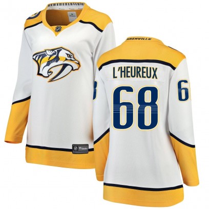 Women's Breakaway Nashville Predators Zachary L'Heureux Fanatics Branded Away Jersey - White