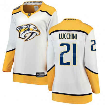 Women's Breakaway Nashville Predators Jake Lucchini Fanatics Branded Away Jersey - White