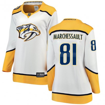 Women's Breakaway Nashville Predators Jonathan Marchessault Fanatics Branded Away Jersey - White