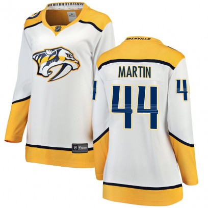 Women's Breakaway Nashville Predators Brady Martin Fanatics Branded Away Jersey - White