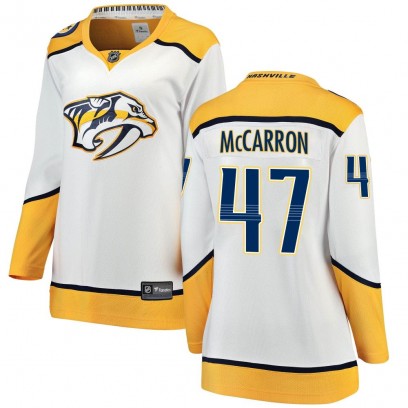 Women's Breakaway Nashville Predators Michael McCarron Fanatics Branded Away Jersey - White
