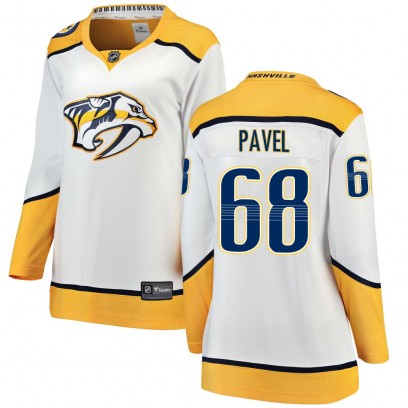 Women's Breakaway Nashville Predators Ondrej Pavel Fanatics Branded Away Jersey - White