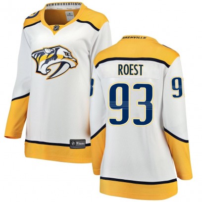 Women's Breakaway Nashville Predators Austin Roest Fanatics Branded Away Jersey - White
