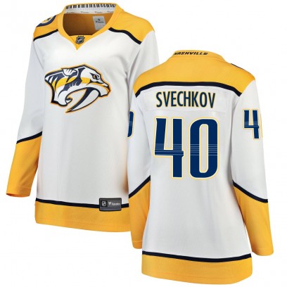 Women's Breakaway Nashville Predators Fedor Svechkov Fanatics Branded Away Jersey - White