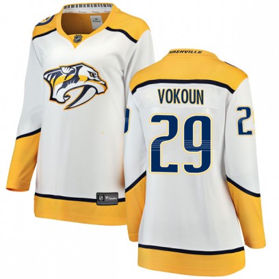 Women's Breakaway Nashville Predators Tomas Vokoun Fanatics Branded Away Jersey - White
