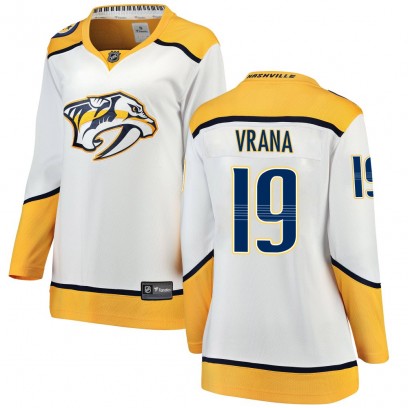 Women's Breakaway Nashville Predators Jakub Vrana Fanatics Branded Away Jersey - White