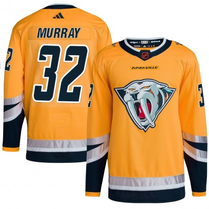 Men's Authentic Nashville Predators Matt Murray Adidas Reverse Retro 2.0 Jersey - Yellow