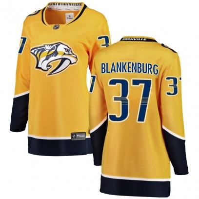 Women's Breakaway Nashville Predators Nick Blankenburg Fanatics Branded Home Jersey - Yellow