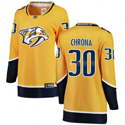 Women's Breakaway Nashville Predators Magnus Chrona Fanatics Branded Home Jersey - Yellow