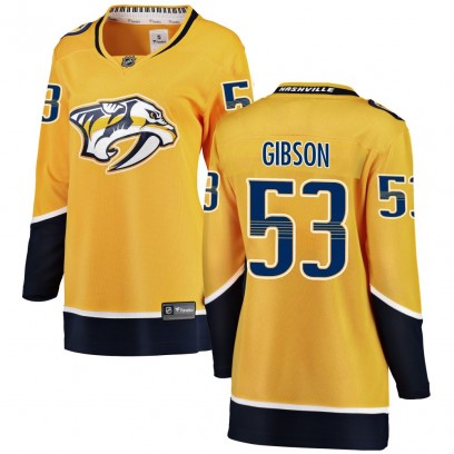 Women's Breakaway Nashville Predators Andrew Gibson Fanatics Branded Home Jersey - Yellow