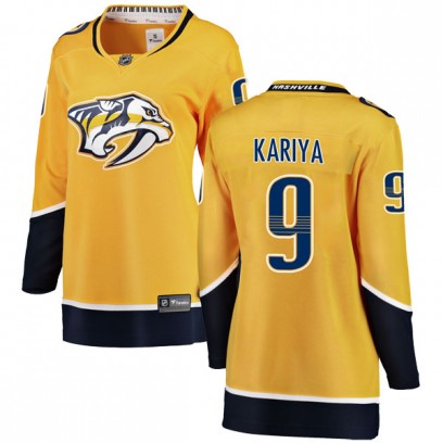 Women's Breakaway Nashville Predators Paul Kariya Fanatics Branded Home Jersey - Yellow