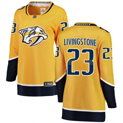 Women's Breakaway Nashville Predators Jake Livingstone Fanatics Branded Home Jersey - Yellow