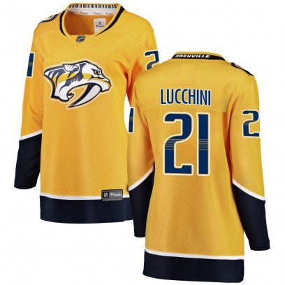 Women's Breakaway Nashville Predators Jake Lucchini Fanatics Branded Home Jersey - Yellow