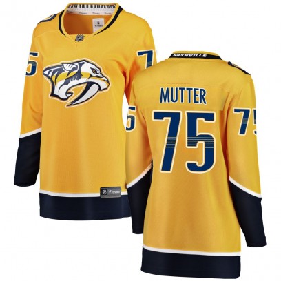 Women's Breakaway Nashville Predators Navrin Mutter Fanatics Branded Home Jersey - Yellow