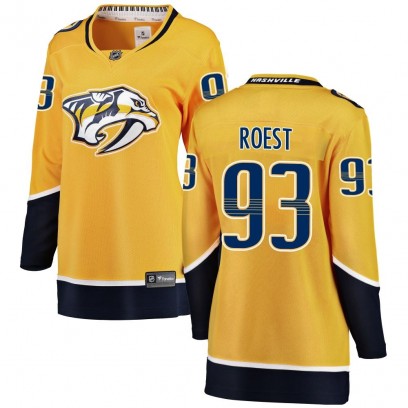 Women's Breakaway Nashville Predators Austin Roest Fanatics Branded Home Jersey - Yellow