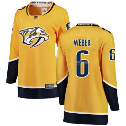 Women's Breakaway Nashville Predators Shea Weber Fanatics Branded Home Jersey - Yellow