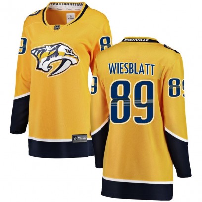Women's Breakaway Nashville Predators Ozzy Wiesblatt Fanatics Branded Home Jersey - Yellow