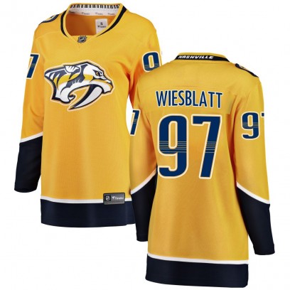 Women's Breakaway Nashville Predators Oasiz Wiesblatt Fanatics Branded Home Jersey - Yellow