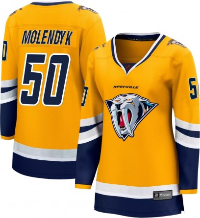 Women's Breakaway Nashville Predators Tanner Molendyk Fanatics Branded Special Edition 2.0 Jersey - Yellow