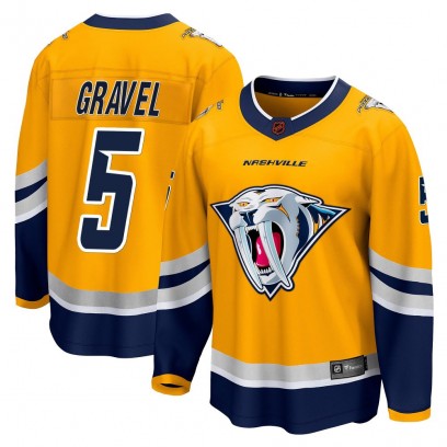 Youth Breakaway Nashville Predators Kevin Gravel Fanatics Branded Special Edition 2.0 Jersey - Yellow