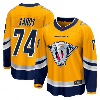 Youth Breakaway Nashville Predators Juuse Saros Fanatics Branded Special Edition 2.0 Jersey - Yellow