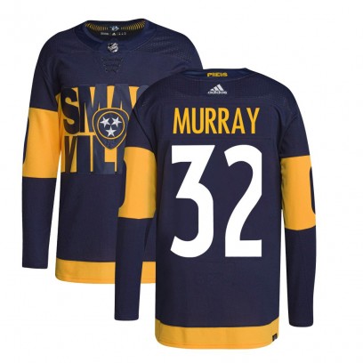 Men's Authentic Nashville Predators Matt Murray Adidas 2022 Stadium Series Primegreen Jersey - Navy