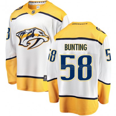 Youth Breakaway Nashville Predators Michael Bunting Fanatics Branded Away Jersey - White