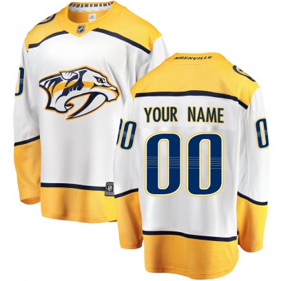 Youth Breakaway Nashville Predators Custom Fanatics Branded Custom Away Jersey - White