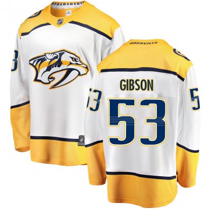 Youth Breakaway Nashville Predators Andrew Gibson Fanatics Branded Away Jersey - White