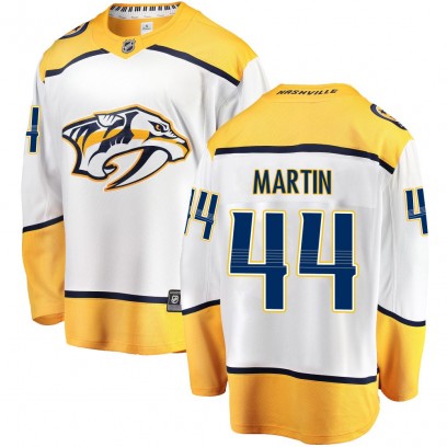 Youth Breakaway Nashville Predators Brady Martin Fanatics Branded Away Jersey - White