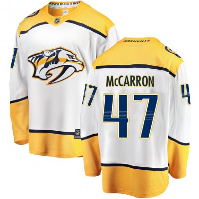 Youth Breakaway Nashville Predators Michael McCarron Fanatics Branded Away Jersey - White