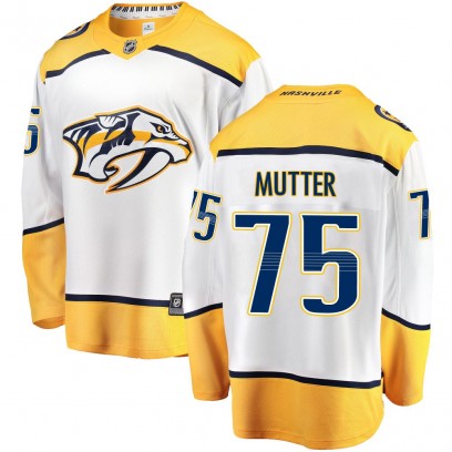 Youth Breakaway Nashville Predators Navrin Mutter Fanatics Branded Away Jersey - White