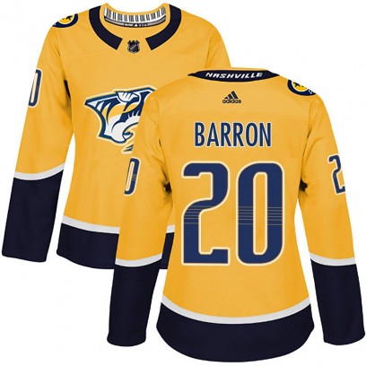 Women's Authentic Nashville Predators Justin Barron Adidas Home Jersey - Gold